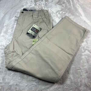 NWT 5.11 Tactical Men's 36x32 Tactical Pants Khaki Cotton Canvas 74251